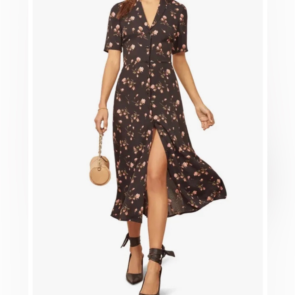 Reformation Rocki Floral Print Shirtdress size 4